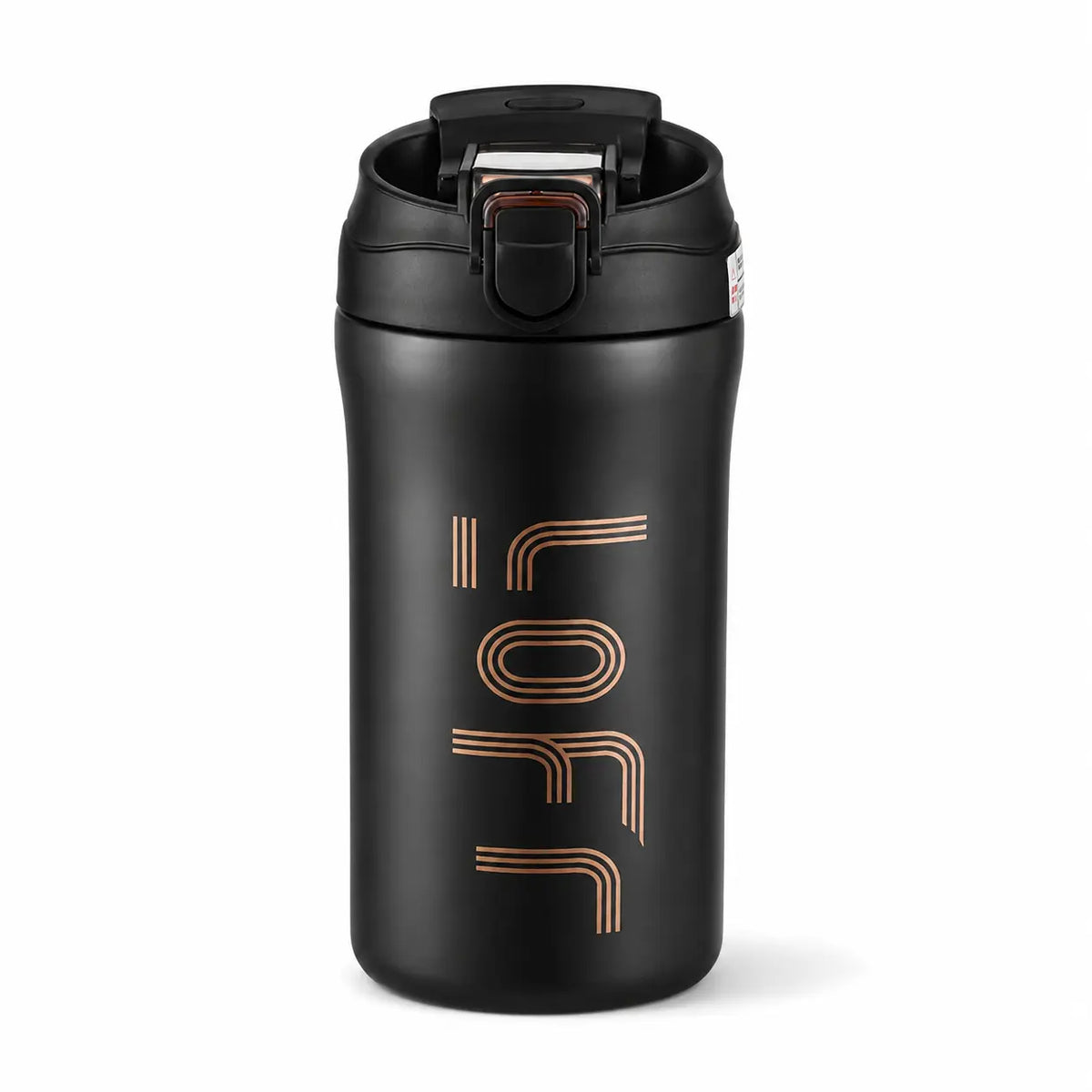 Soher Classic Stylish Stainless Steel Portable Insulated Thermal Mug - Leak-Proof Single Tumbler with Secure Locking Flip Lid, Wide Mouth Reusable Vacuum Flask for Office, Car Use