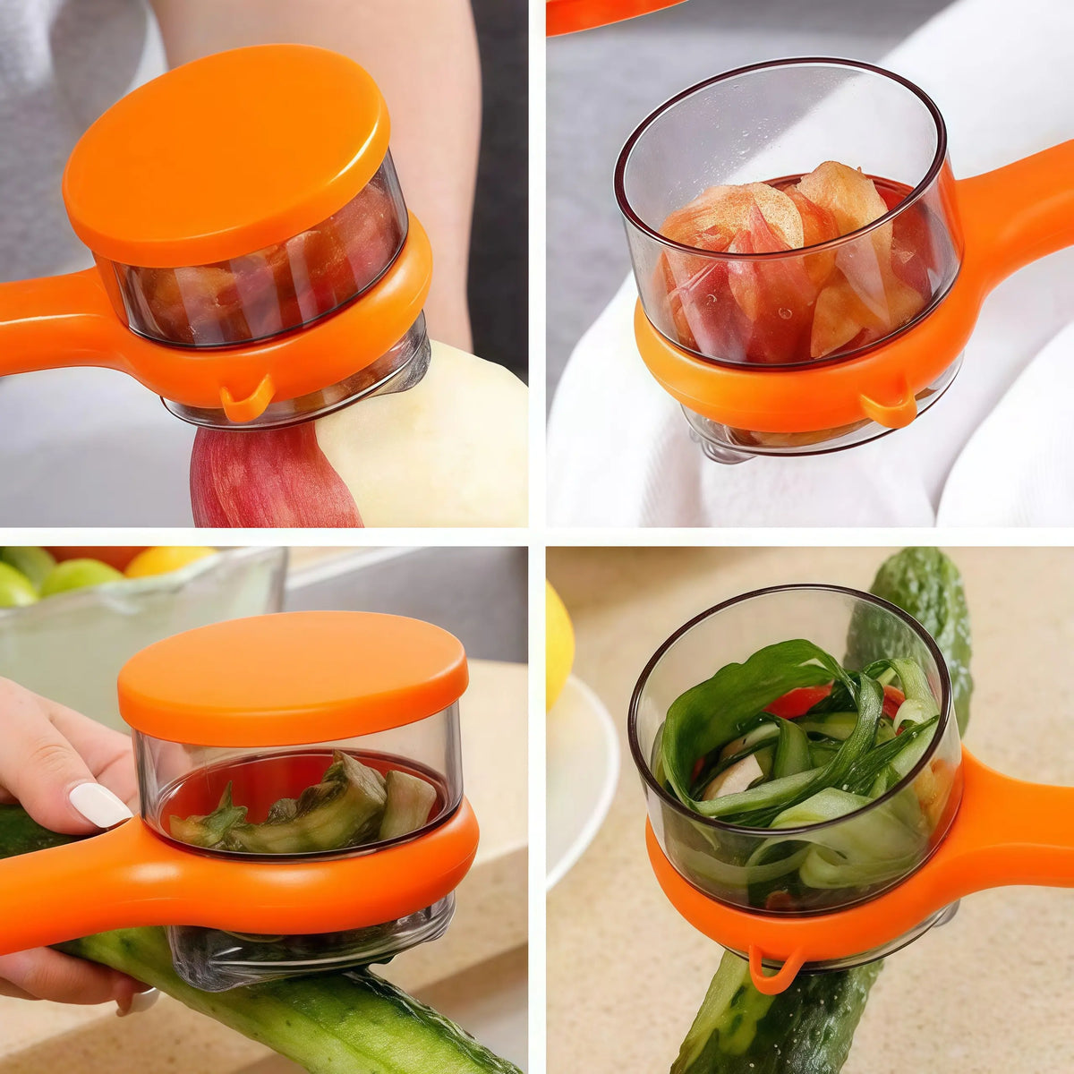 Upgraded Multi-Function Kitchen Fruit Peeler with Storage Case