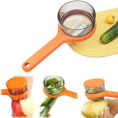 Upgraded Multi-Function Kitchen Fruit Peeler with Storage Case