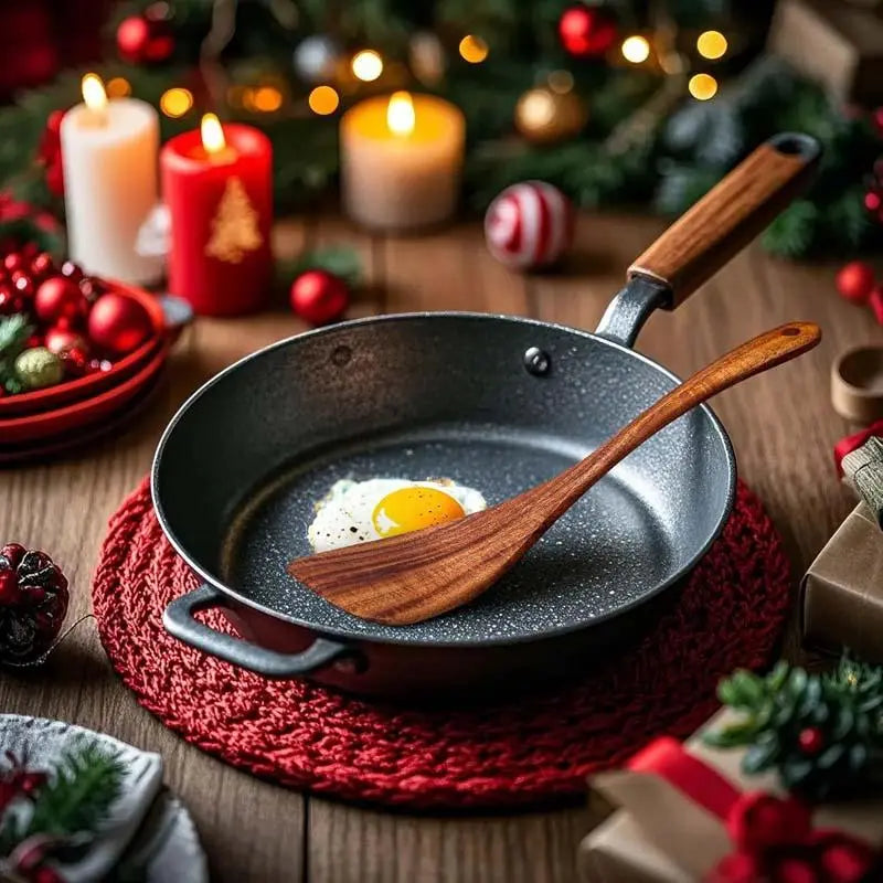 5-Piece Solid Wood Kitchen Utensil Set - Heat-Resistant Ergonomic Cooking Tools (Spatula, Slotted Turner, Ladle, Serving Spoon) - Durable, Easy-Clean, Eco-Friendly Accessories for Non-Stick Cookware, Ideal Gift for Home Kitchen and Parties, Sohochic