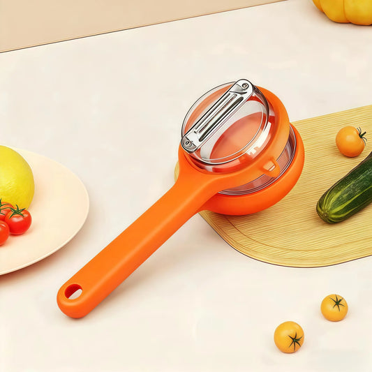 Upgraded Multi-Function Kitchen Fruit Peeler with Storage Case