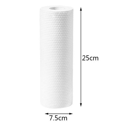 50-Piece Roll of Reusable Cleaning Cloths, Washable Kitchen Dish Towels for Multi-Purpose Household Use