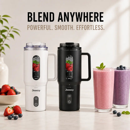 Smart Compact Portable Blender - 18oz Multi-Function Juicer with USB Rechargeable Ice Crushing Capability for Smoothies and Frozen Fruits, Ideal for Home and Gym Use