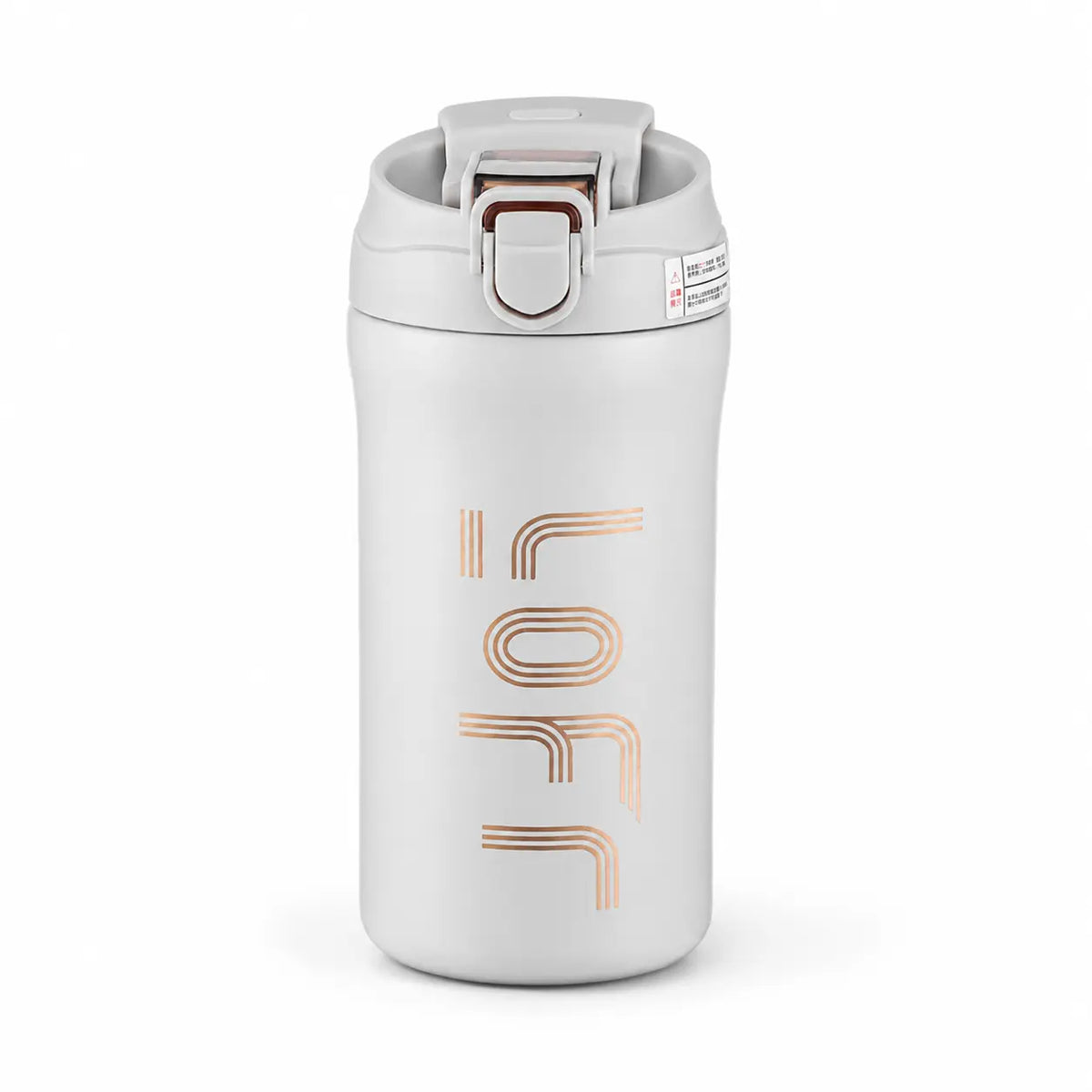 Soher Classic Stylish Stainless Steel Portable Insulated Thermal Mug - Leak-Proof Single Tumbler with Secure Locking Flip Lid, Wide Mouth Reusable Vacuum Flask for Office, Car Use