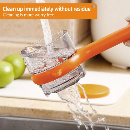 Ergonomic Stainless Steel Vegetable Peeler with Storage Box and Non-Slip Handle for Fruits and Vegetables (Orange)