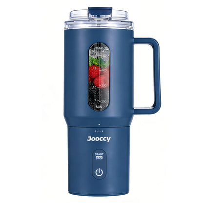 Smart Compact Portable Blender - 18oz Multi-Function Juicer with USB Rechargeable Ice Crushing Capability for Smoothies and Frozen Fruits, Ideal for Home and Gym Use