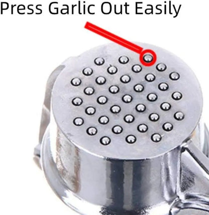 Stainless Steel 5-In-1 Garlic Press Multi-Tool - Sturdy, Easy-To-Clean Kitchen Cooking Utensils with Mincer, Crusher, Bottle Opener, Pit Remover, 5-Function Home Supplies for Adults, Festive & Party Gift Options, Five Functions